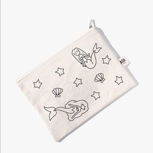 Cute canvas pouch - Mermaid sketch 🧜🏽‍♀️
